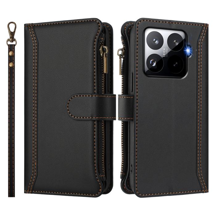 Bild 3,  Xiaomi 15T Pro Fodral Multifunktionell Läder Svart