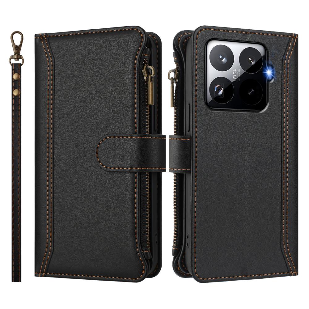  Xiaomi 15T Pro Fodral Multifunktionell Läder Svart