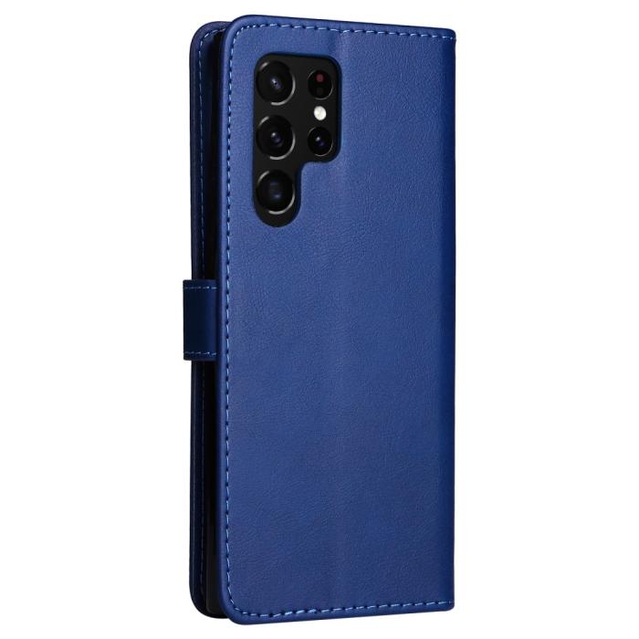 Bild 4,  Samsung Galaxy S22 Ultra Fodral Läder Blå