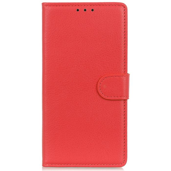 Bild 6,  Samsung Galaxy A35 5G Fodral Litchi Läder Röd