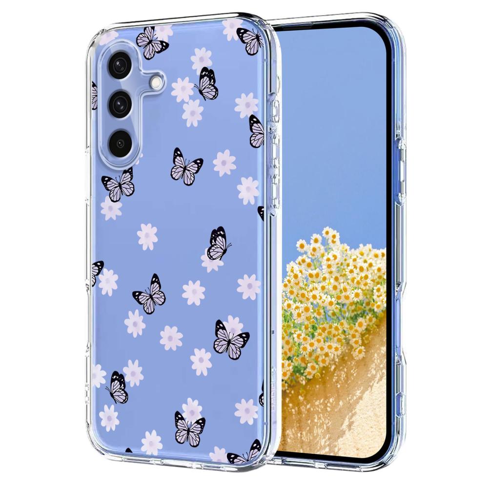  Samsung Galaxy A37 5G Skal Med Tryck Blommor / Fjärilar
