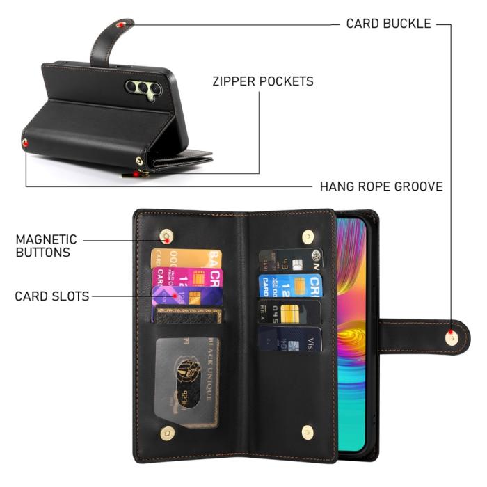 Bild 6,  Samsung Galaxy A16 / A26 5G Fodral Med Kortfack Svart