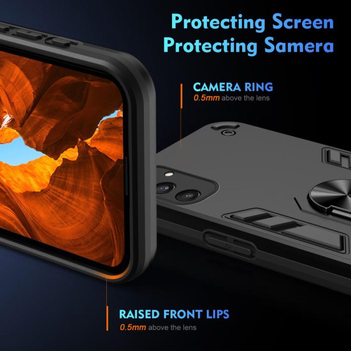 Bild 4,  Samsung Galaxy S25 Skal Hybrid Armor Ring Svart
