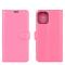  iPhone 12 Pro Max Fodral Litchi Läder Rosa