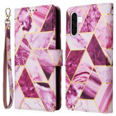  Samsung Galaxy A17 / A26 Fodral L&auml;der Marmor Lila
