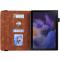  Samsung Galaxy Tab A8 10.5 (2021) Fodral Tryckt Flower Brun