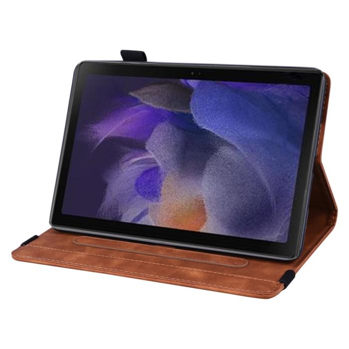 Bild 6,  Samsung Galaxy Tab A8 10.5 (2021) Fodral Tryckt Flower Brun