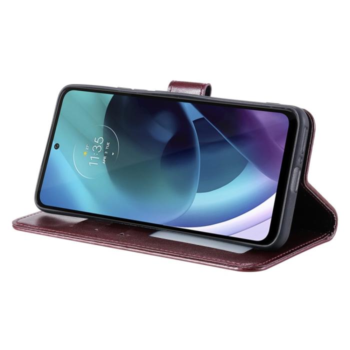 Bild 5,  Motorola Moto G71 Fodral Mandala Läder Brun