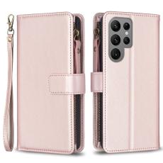  Galaxy S24 Ultra Fodral Flerkort Multifunktionell Ros&eacute;guld