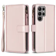 Galaxy S24 Ultra Fodral Flerkort Multifunktionell Ros&eacute;guld