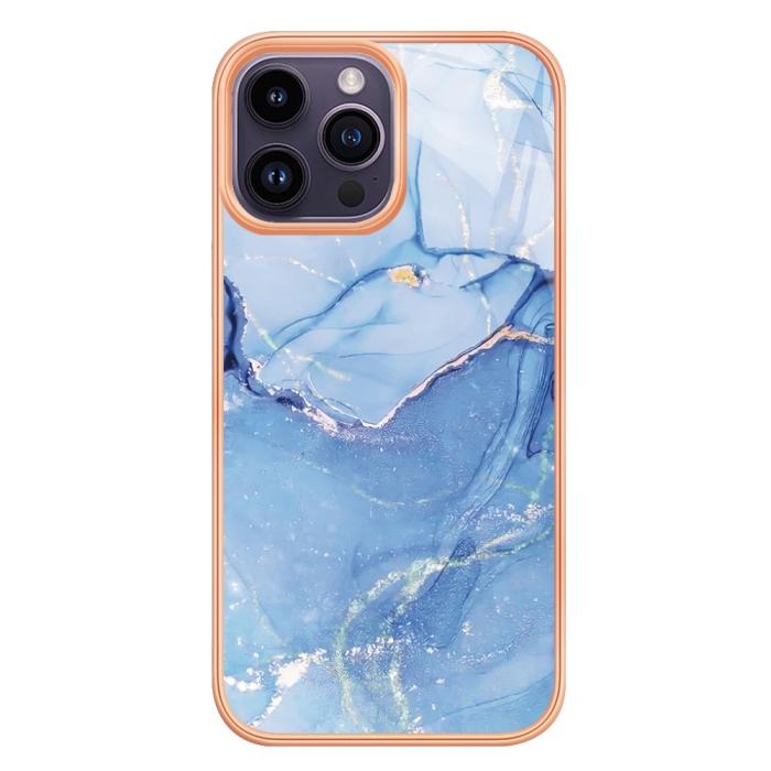 Bild 2,  iPhone 16 Pro Max Skal TPU Marmor Blå