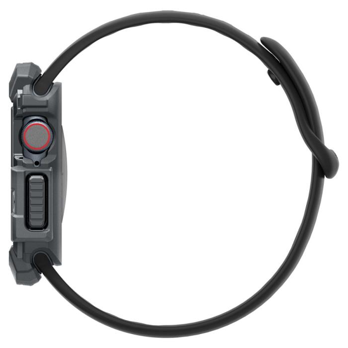 Bild 5, Spigen Spigen Apple Watch 11/10 46 mm Skal Rugged Armor Mörk Grå