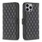  iPhone 15 Pro Max Fodral Diamond Läder Svart