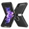  Galaxy Z Flip 3 Skal Litchi Ring Svart