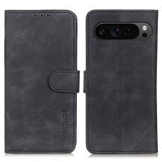 KHAZNEH KHAZNEH Google Pixel 9 Pro XL Fodral Retro L&auml;der Svart