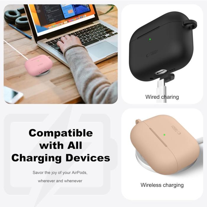 Bild 6, Tech-Protect Tech-Protect AirPods Pro 3 Skal Silikon Hook Cosmic Orange