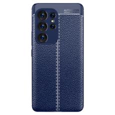  Samsung Galaxy S23 Ultra Skal Litchi Textur Bl&aring;