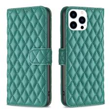  iPhone 15 Pro Fodral Diamond L&auml;der Gr&ouml;n