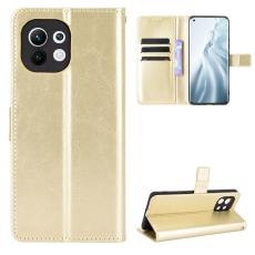  Xiaomi Mi 11 - Crazy Horse Fodral - Guld
