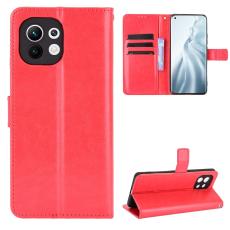  Xiaomi Mi 11 - Crazy Horse Fodral - R&ouml;d