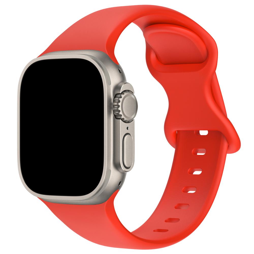 ColorPop Silikon Armband Butterfly Apple Watch 42/44/45/46/49 mm (M/L) Röd