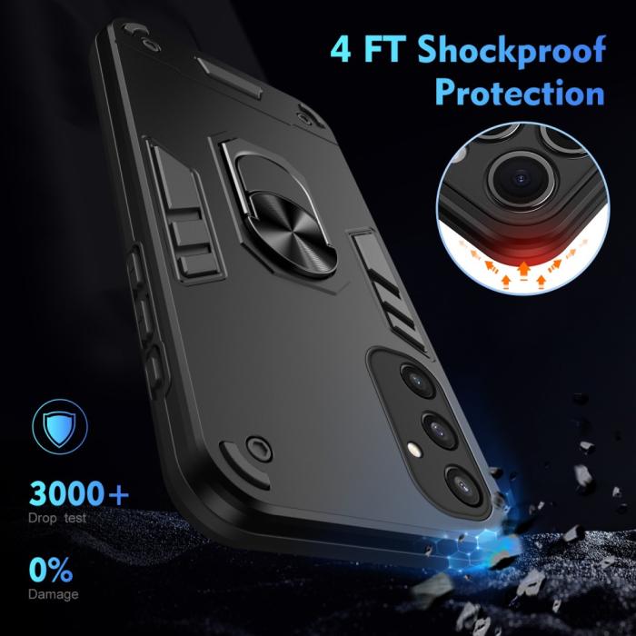 Bild 5,  Samsung Galaxy S25 Skal Hybrid Armor Ring Svart