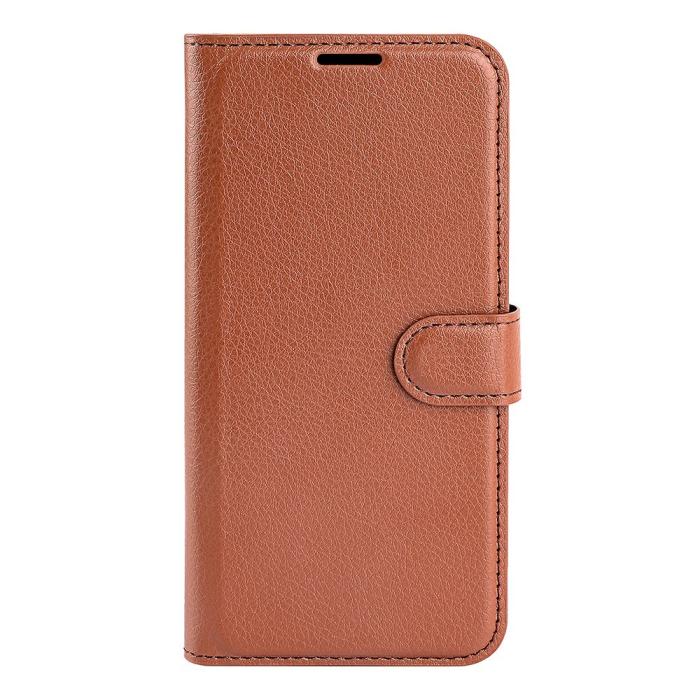 Bild 6,  Xiaomi Redmi 14C Fodral Litchi Läder Brun