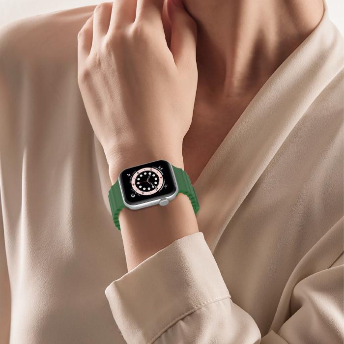 Bild 6, ColorPop Apple Watch 42/41/40/38 mm Armband Ocean Wave Army Green