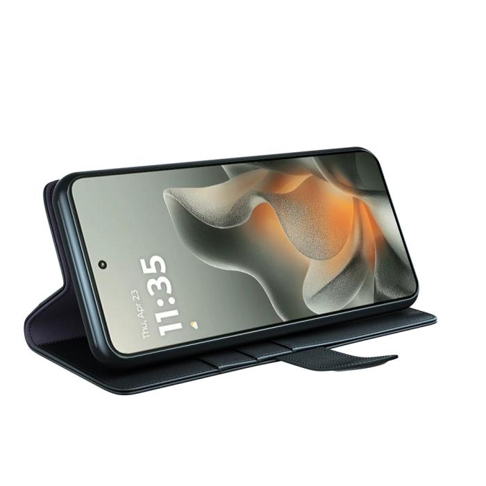 Bild 3,  Motorola Edge 70 Fodral Premium Äkta Läder Svart