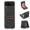  Galaxy Z Flip 3 Fodral Med 2 Kortfack Svart