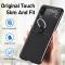  Galaxy Z Flip 3 Skal Litchi Ring Svart