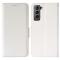  Samsung Galaxy S22 Plus Fodral Litchi Textur Vit