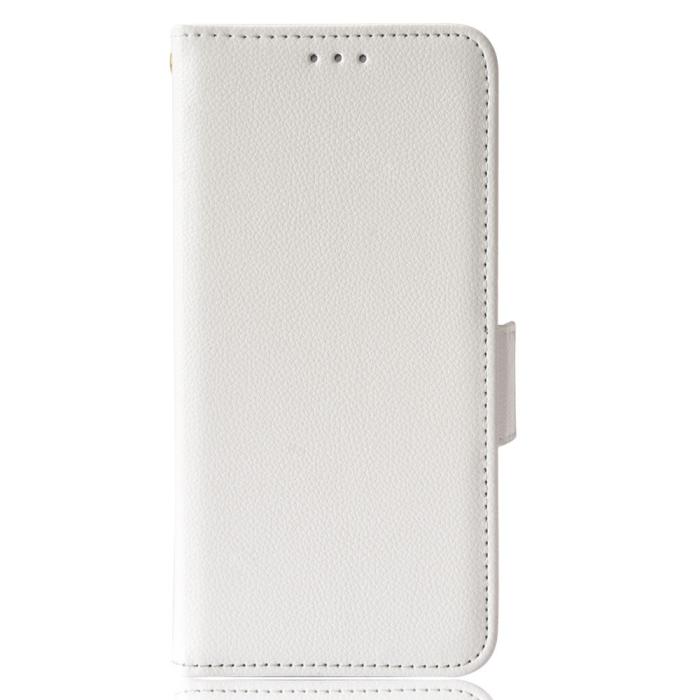 Bild 2,  Samsung Galaxy S22 Plus Fodral Litchi Textur Vit