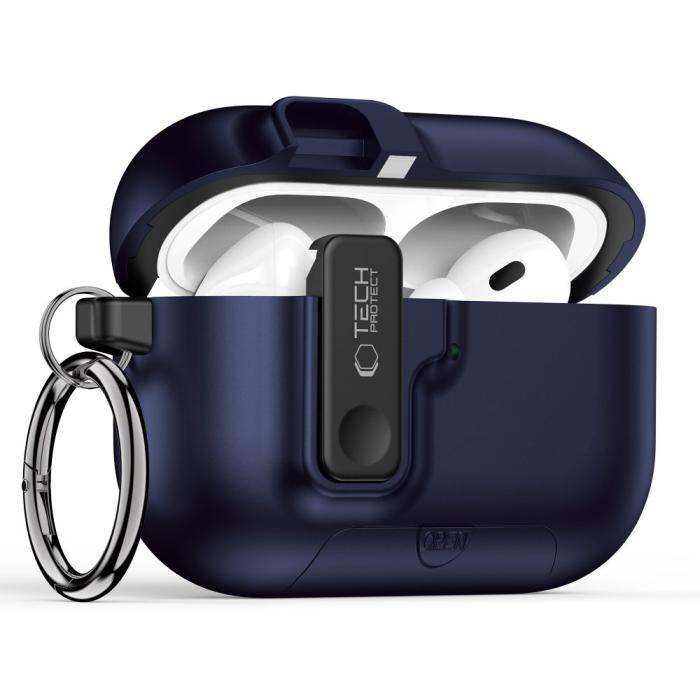 Bild 2, Tech-Protect Tech-Protect AirPods Pro 3 Skal Slim Hook Navy Blue