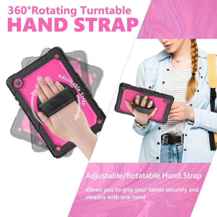 Bild 5,  Galaxy Tab A8 10.5 Skal Shockproof Hybrid Kickstand Strap