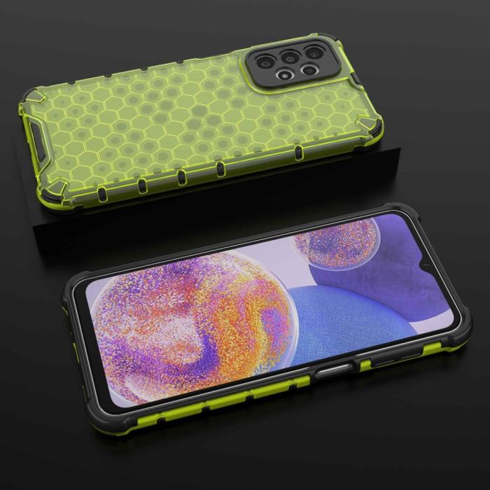 Bild 4,  Samsung Galaxy A23 5G Skal Honeycomb Shockproof Grön