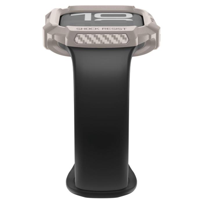 Bild 5, Spigen Spigen Apple Watch 11/10 42 mm Skal Rugged Armor Dune Beige