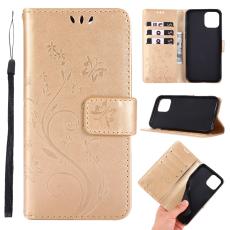  iPhone 12 / 12 Pro - Flower Fodral - Guld