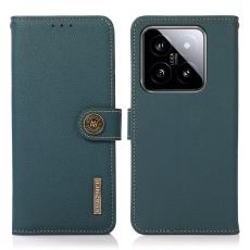 KHAZNEH KHAZNEH Xiaomi 14 Ultra Fodral RFID &Auml;kta L&auml;der Gr&ouml;n