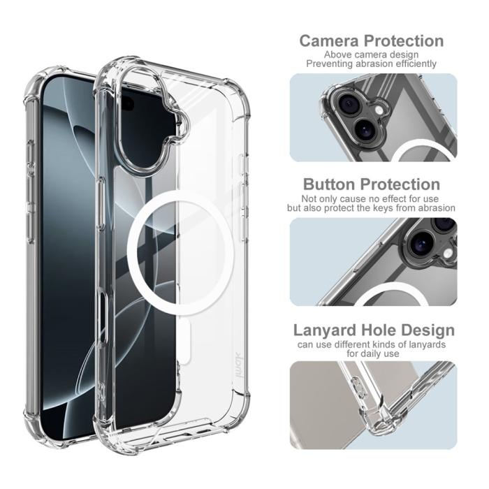 Bild 5, IMAK IMAK iPhone 17 Skal MagSafe Shockproof Transparent