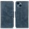  iPhone 15 Fodral Crazy Horse Folio Blå
