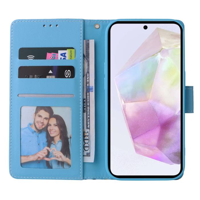 Bild 2,  Samsung Galaxy A17 / A26 Fodral Läder Marmor Blå
