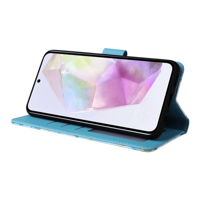 Bild 3,  Samsung Galaxy A17 / A26 Fodral Läder Marmor Blå