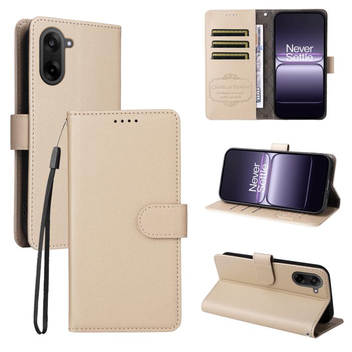 Bild 4,  OnePlus Nord CE5 Plånboksfodral Läder Beige