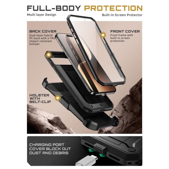 Bild 3, Supcase Supcase iPhone Air Skal Unicorn Beetle Pro Svart