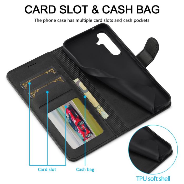 Bild 5, LC.IMEEKE LC.IMEEKE Samsung Galaxy A16 Fodral Läder Svart