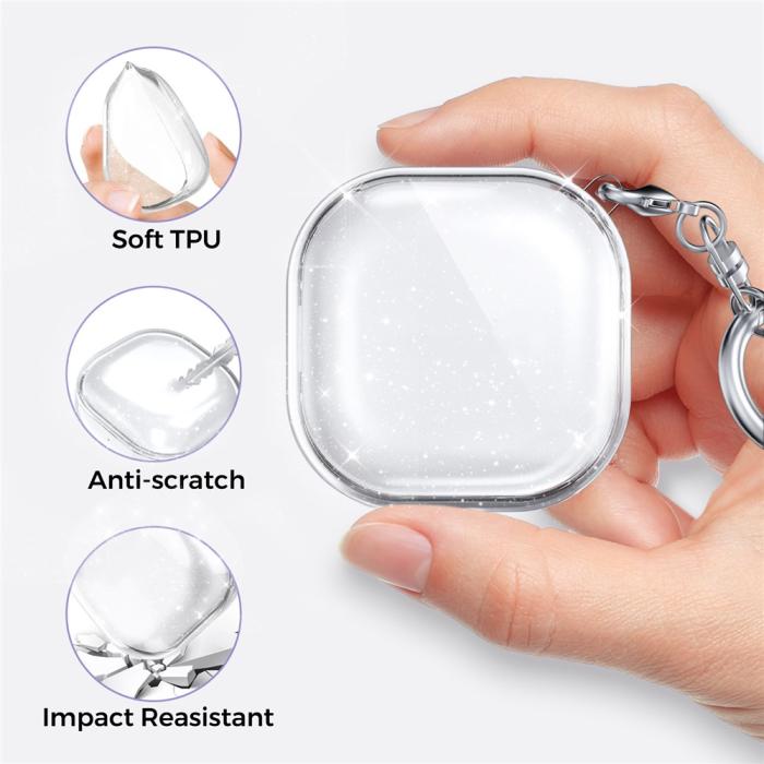 Bild 3, AHASTYLE AHASTYLE Galaxy Buds 2/2 Pro/Pro/Live Skal TPU Glitter