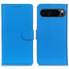  Google Pixel 10/10 Pro/9/9 Pro Fodral Litchi L&auml;der Bl&aring;