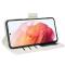  Samsung Galaxy S22 Plus Fodral Litchi Textur Vit