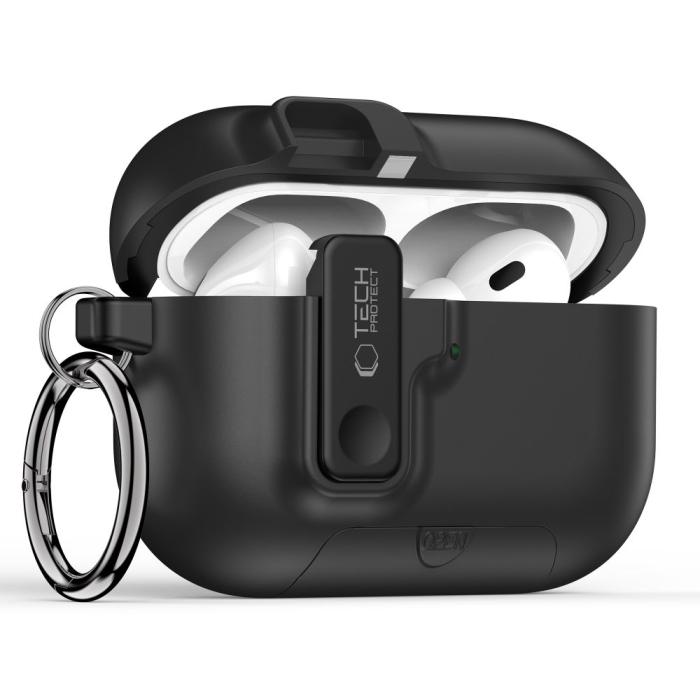 Bild 2, Tech-Protect Tech-Protect AirPods Pro 3 Skal Slim Hook Svart